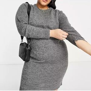 Brave Soul Plus grungy round neck jumper dress - NWT (size 12)